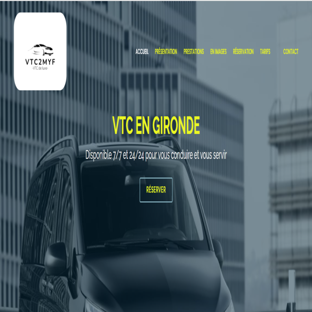 image qui montre une
                                                capture ecran accueil du site
                                                vtc2myf.fr